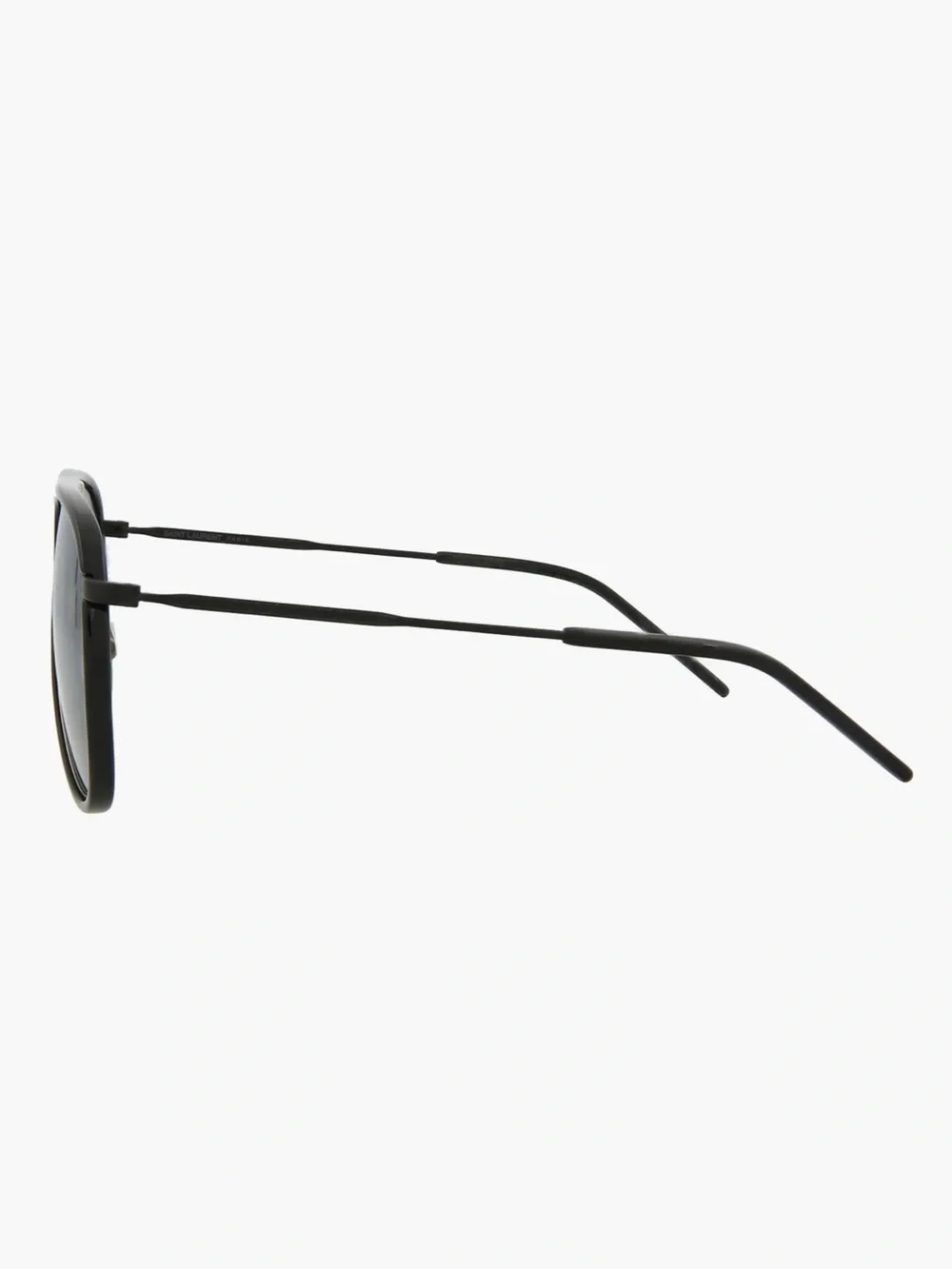 Saint Laurent Black and Silver Aviator Sunglasses NWT
